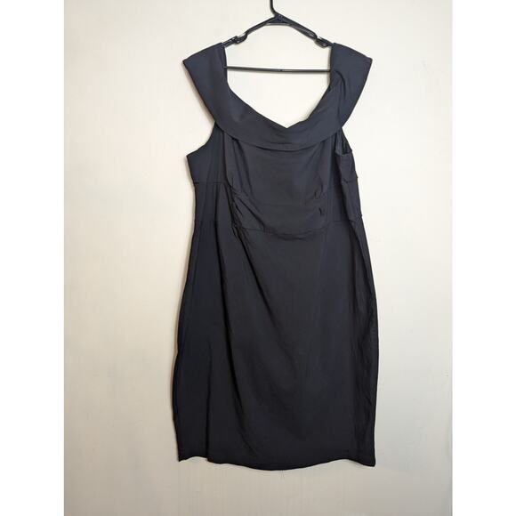 NWT Torrid Retro Chic Black Off Shoulder Pinup Style Sheath Dress - Picture 3 of 8